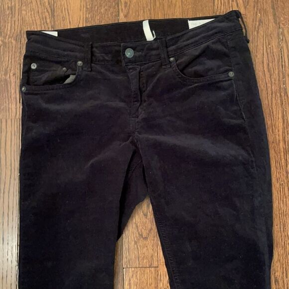 Rag & Bone 28 *VELVET* Stretch Capri Zipper Ankle Capri Jeans - Picture 6 of 12